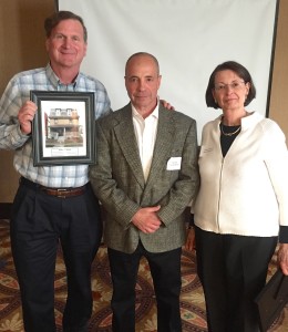 Benson Lichtig and Kathy Harford accept tokens of appreciation for their many years of service on our board from Executive Director Ron Quinn. 